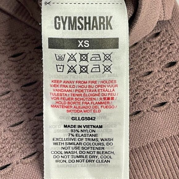 Gymshark Leggings Brown High Rise Womens XS Eyelet Crop Butt Lifting Activewear - Picture 7 of 11